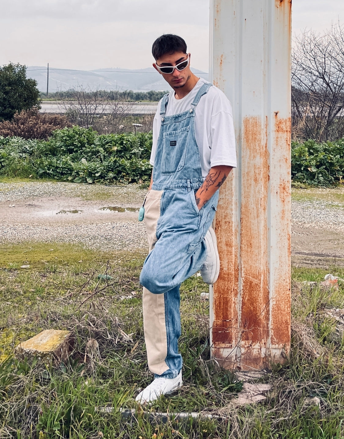 Premium Designer Denim Overalls Unisex Salopet