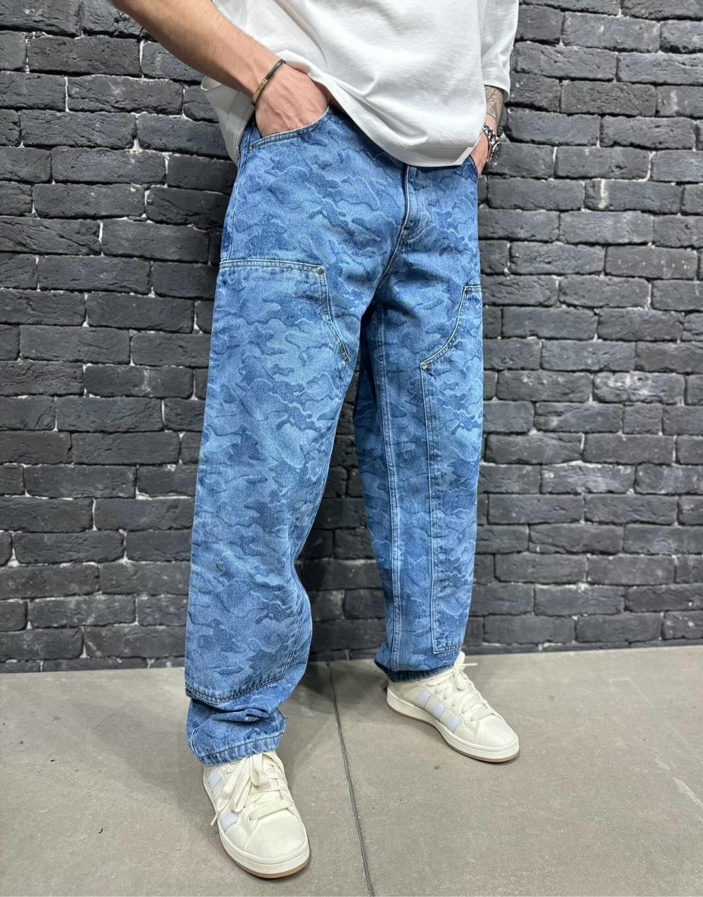 Premium Digital Print Men's Baggy Jeans - STREETMODE ™