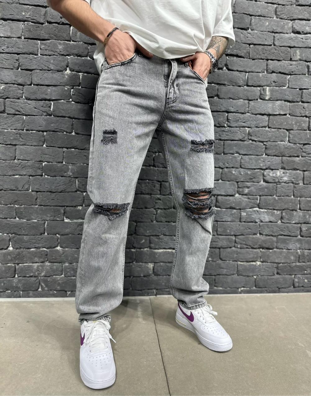 Premium Men's Distressed Baggy Jeans - STREETMODE ™