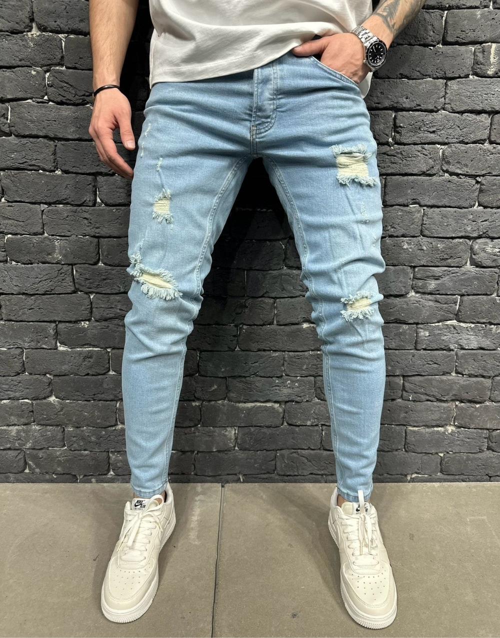 Premium Distressed Slim Fit Men's Jeans