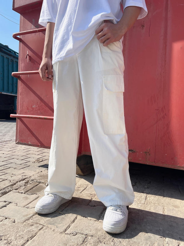 PacSun Off White Baggy Trousers  PacSun