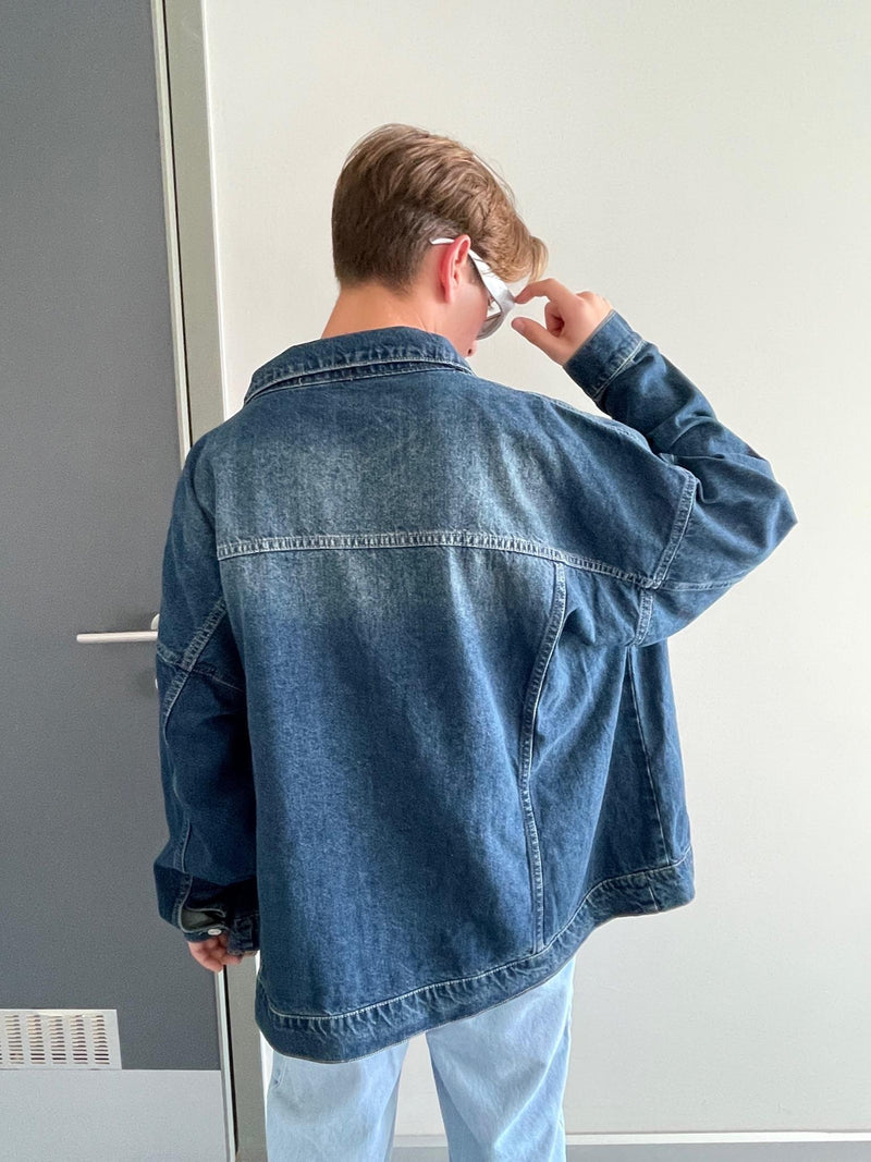 Men's Premium Oversize Distressed Denim Jacket - STREETMODE ™