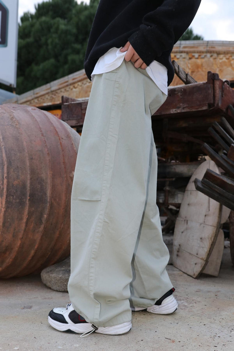 Men's Premium Parachute Cargo Pants Green - STREETMODE ™