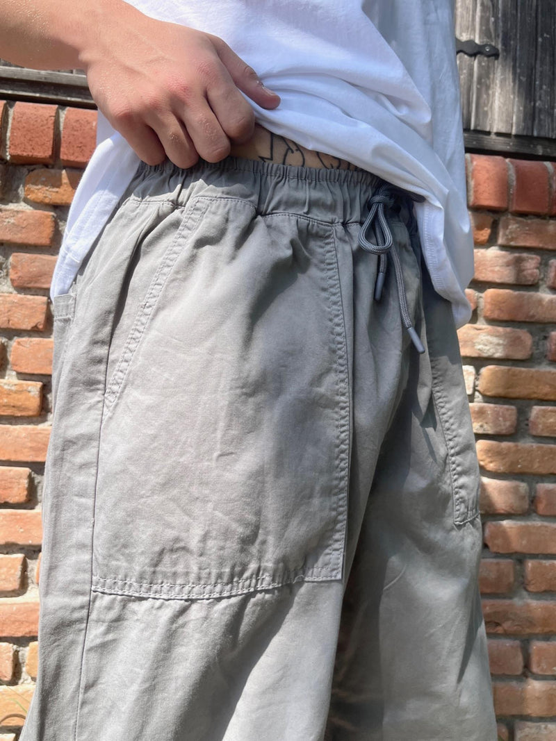 Men's Premium Parachute Elastic Waist Trousers Gray - STREETMODE ™