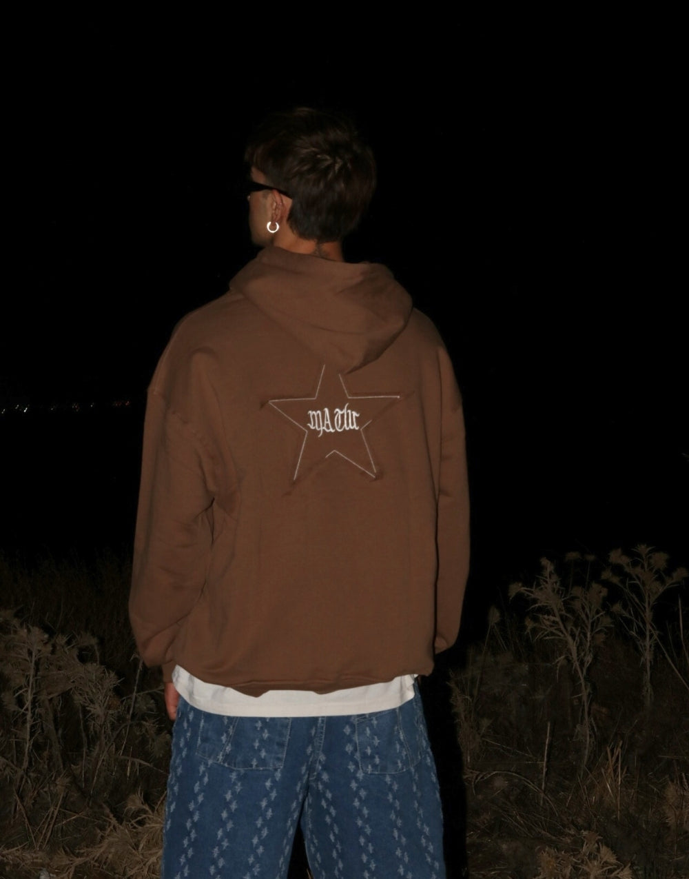 Premium Starry Hoodie Sweatshirt Brown - STREETMODE ™