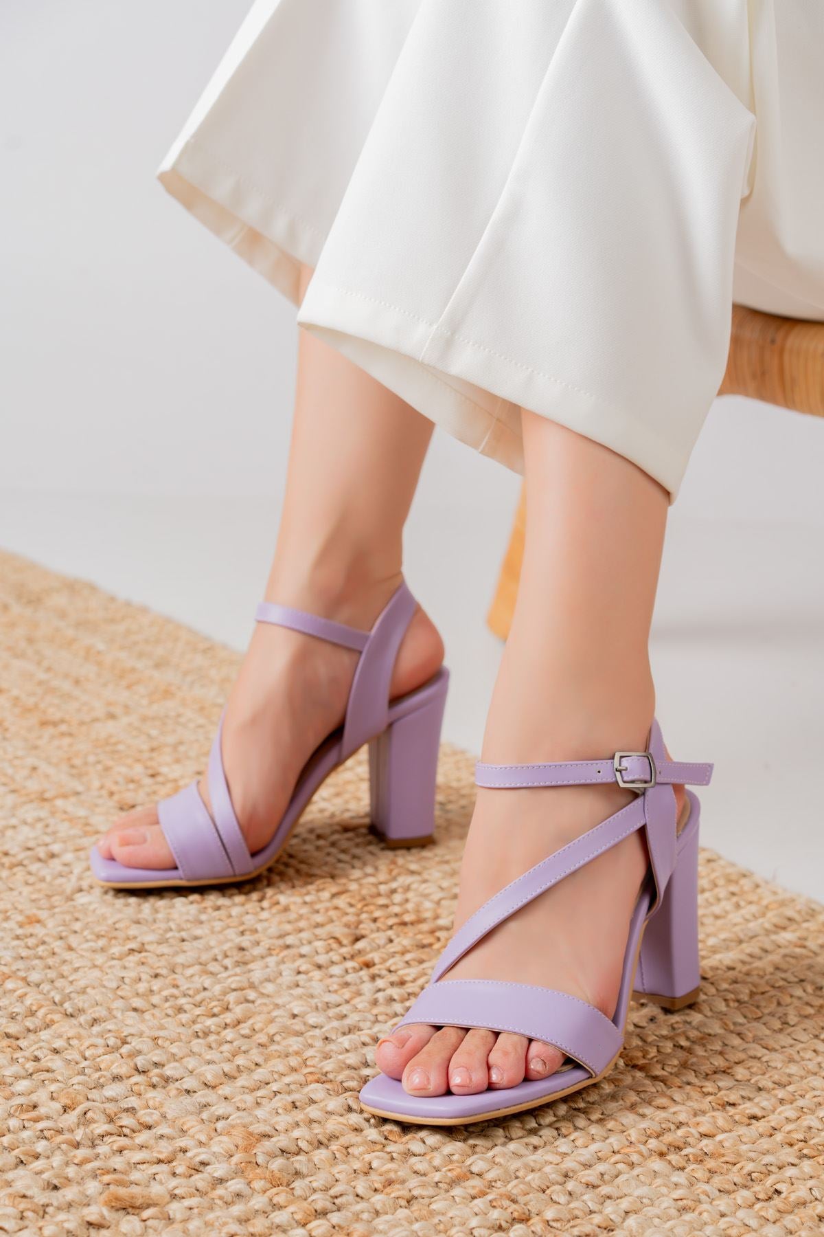 Rashin Lilac Skin High Heels Women's Shoes - STREETMODE ™