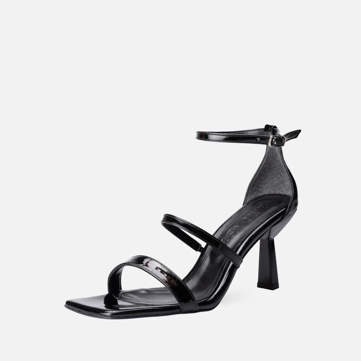 Women's Black Patent Leather High Heel Shoes