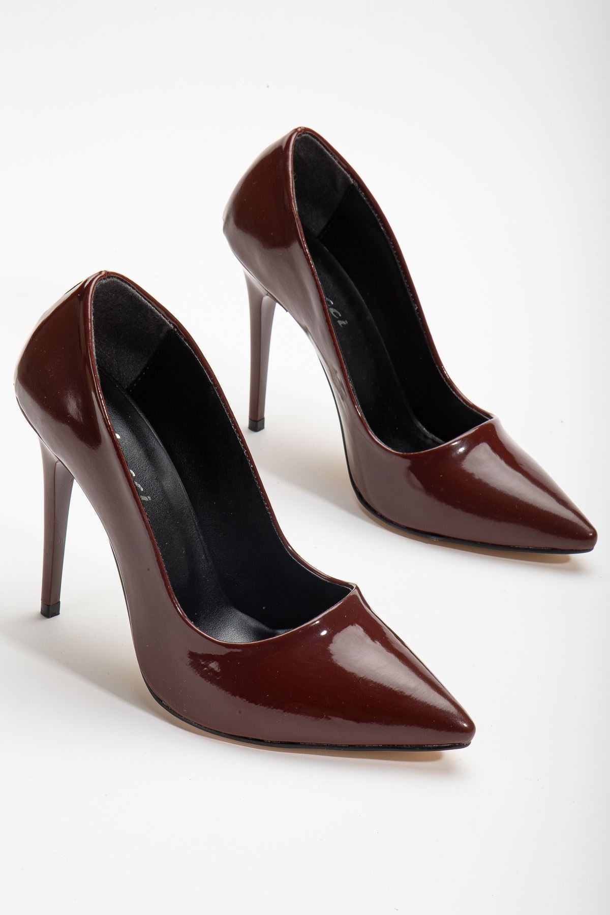 River Burgundy Patent Leather Thin Heeled Women's Evening Dress Shoes - STREETMODE ™