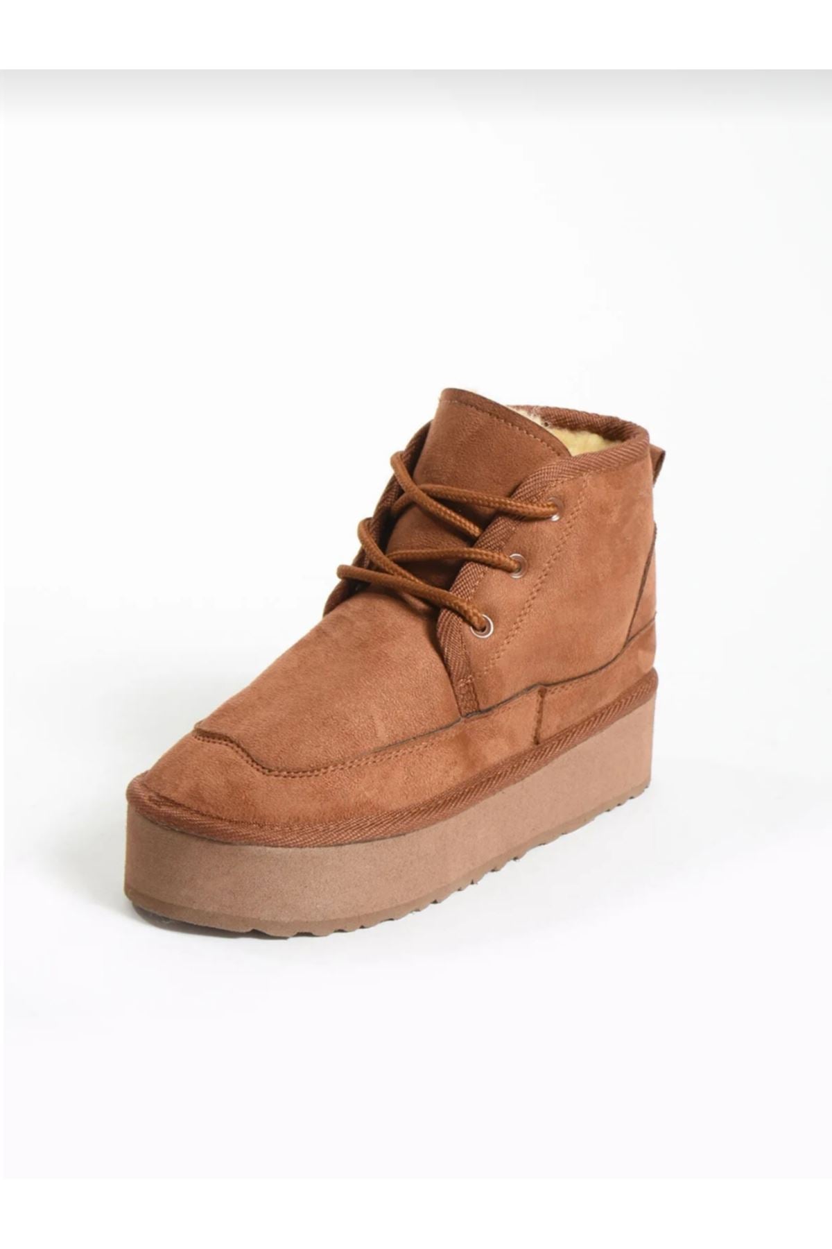 Sesil tan suede lace-up women's boots - STREETMODE ™