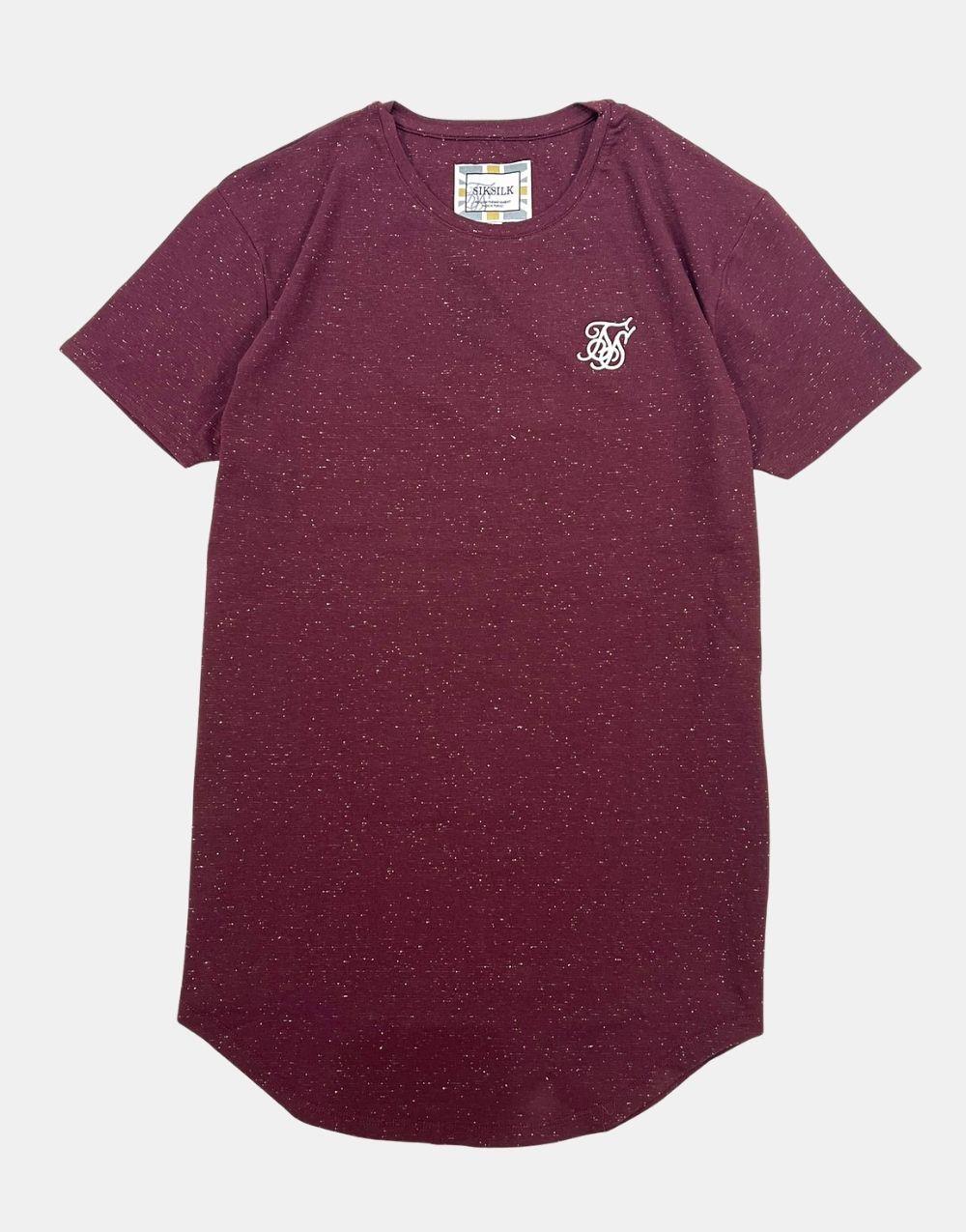 SikSilk Neps Gym Tee Men's T-Shirt Claret Red - STREETMODE ™