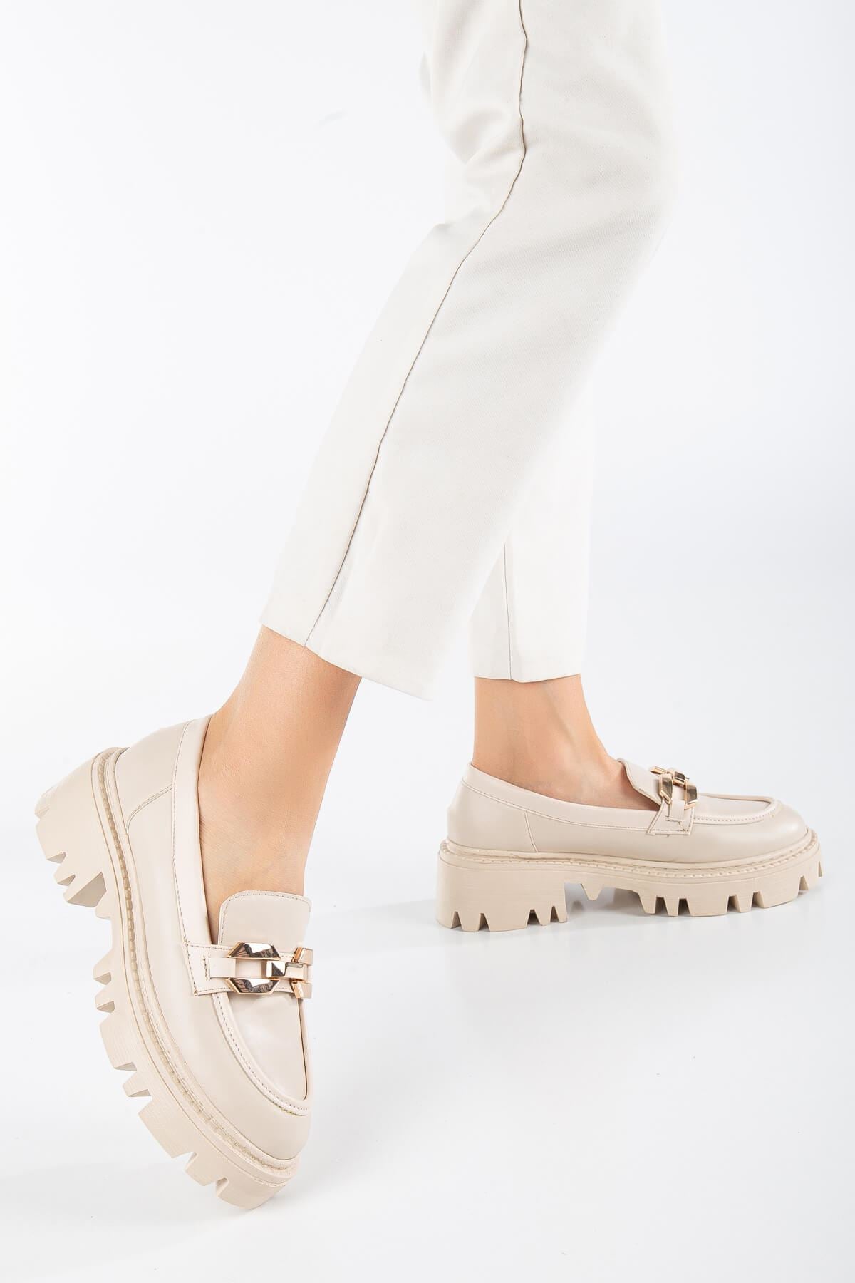 SONO Cream Skin Oxford Women's Shoes - STREETMODE ™