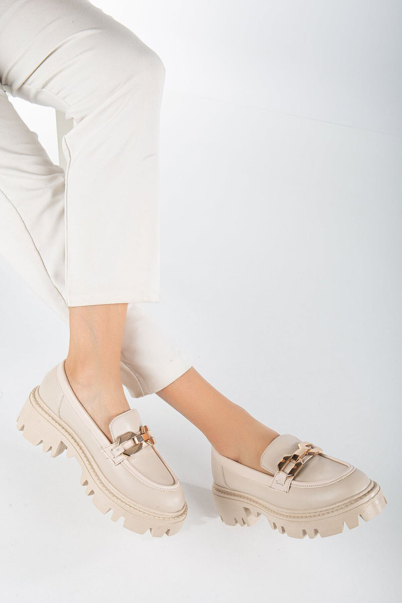 SONO Cream Skin Oxford Women's Shoes - STREETMODE ™