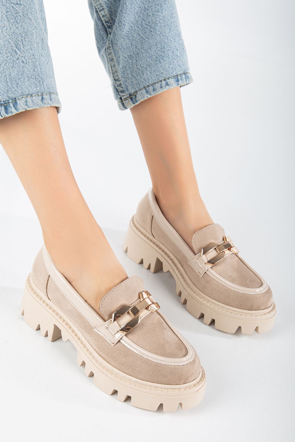 SONO Cream Suede Oxford Women's Shoes - STREETMODE ™