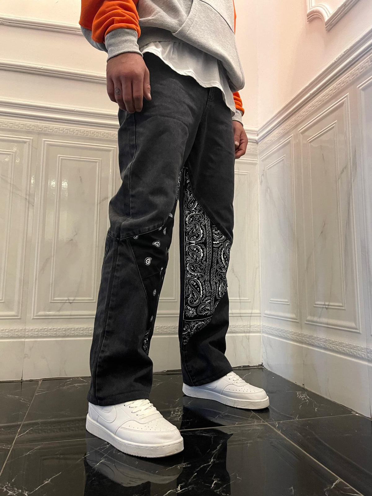 Men's Starry Patch Vip Baggy Jeans - STREETMODE ™