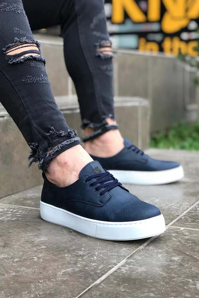Original Design Men's Navy Blue Casual Sneaker Sports Shoes - STREETMODE ™