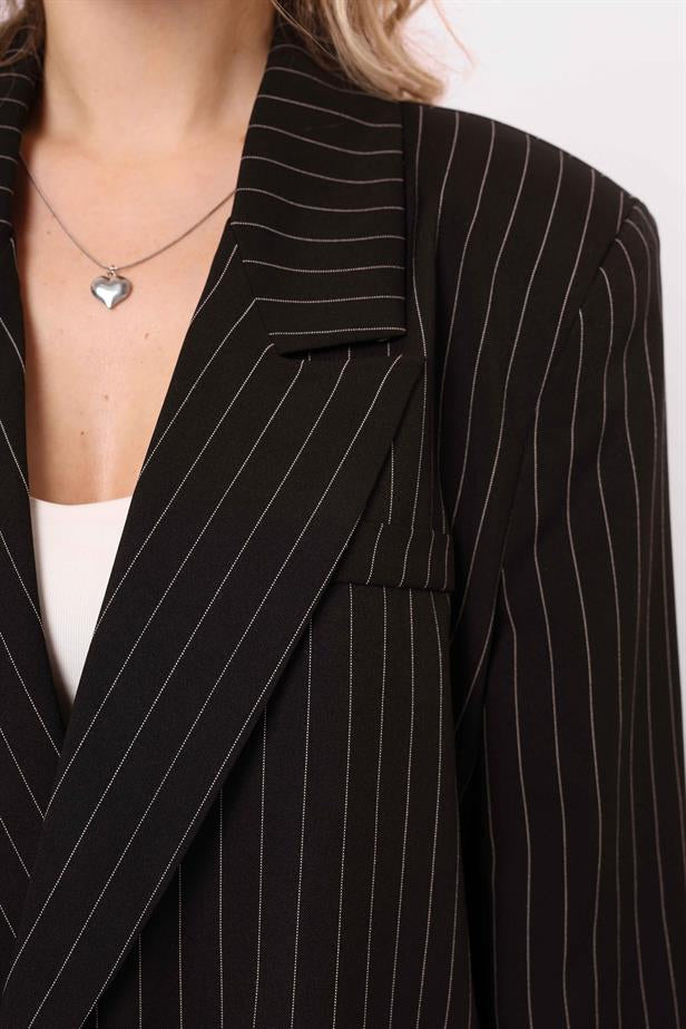 Women's Label Detailed Jacket Black - STREETMODE ™