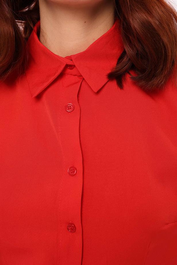 Women's Fitted Shirt Red - STREETMODE ™