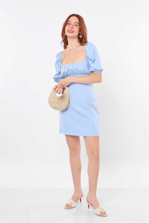 Women's Back Rope Strap Dress Baby Blue - STREETMODE ™