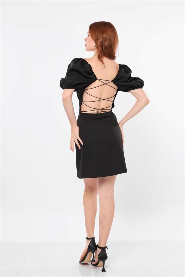 Women's Back Rope Strap Dress Black - STREETMODE ™