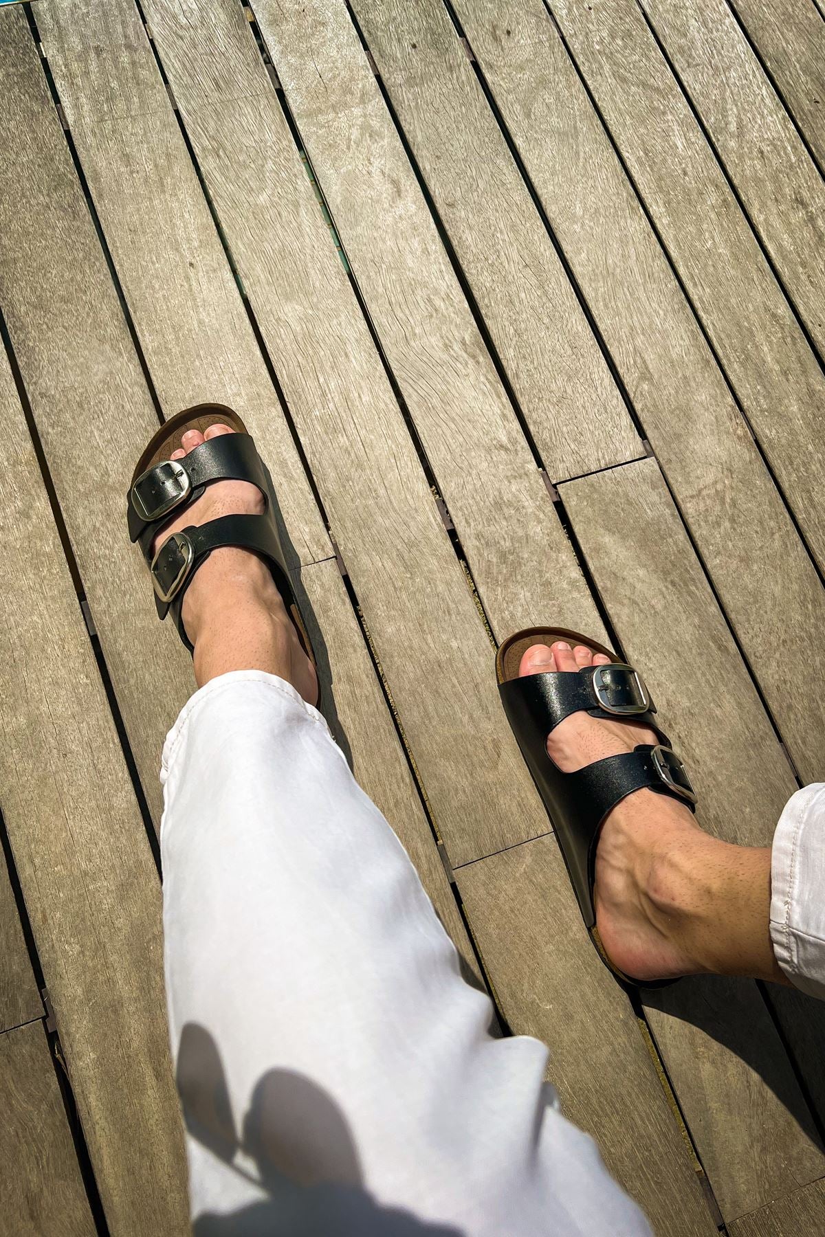 Men's Leather Slippers BLACK - STREET MODE ™
