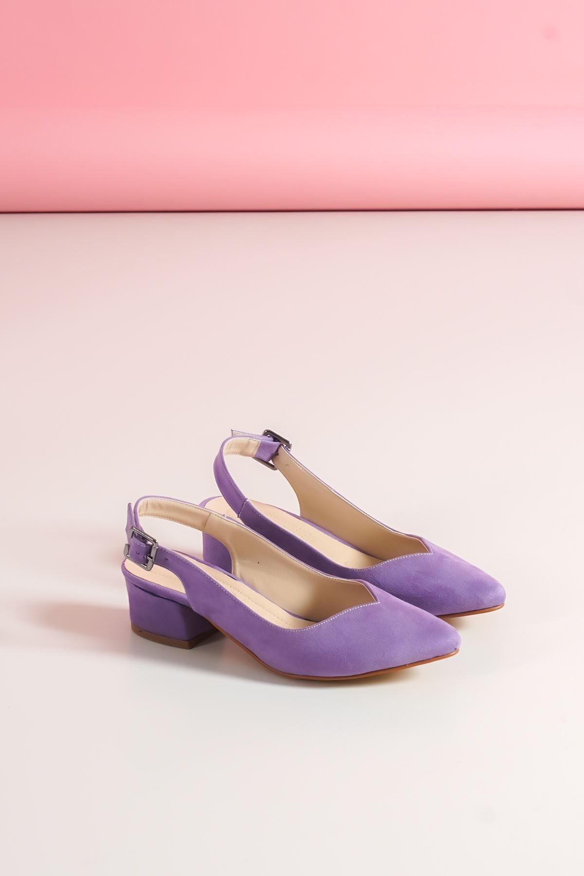 Women's Valentina Lilac Suede Heeled Shoes - STREET MODE ™