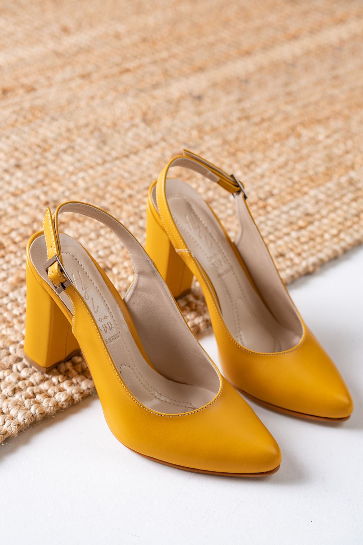 Vera Mustard Skin High Heels Women's Shoes - STREETMODE ™