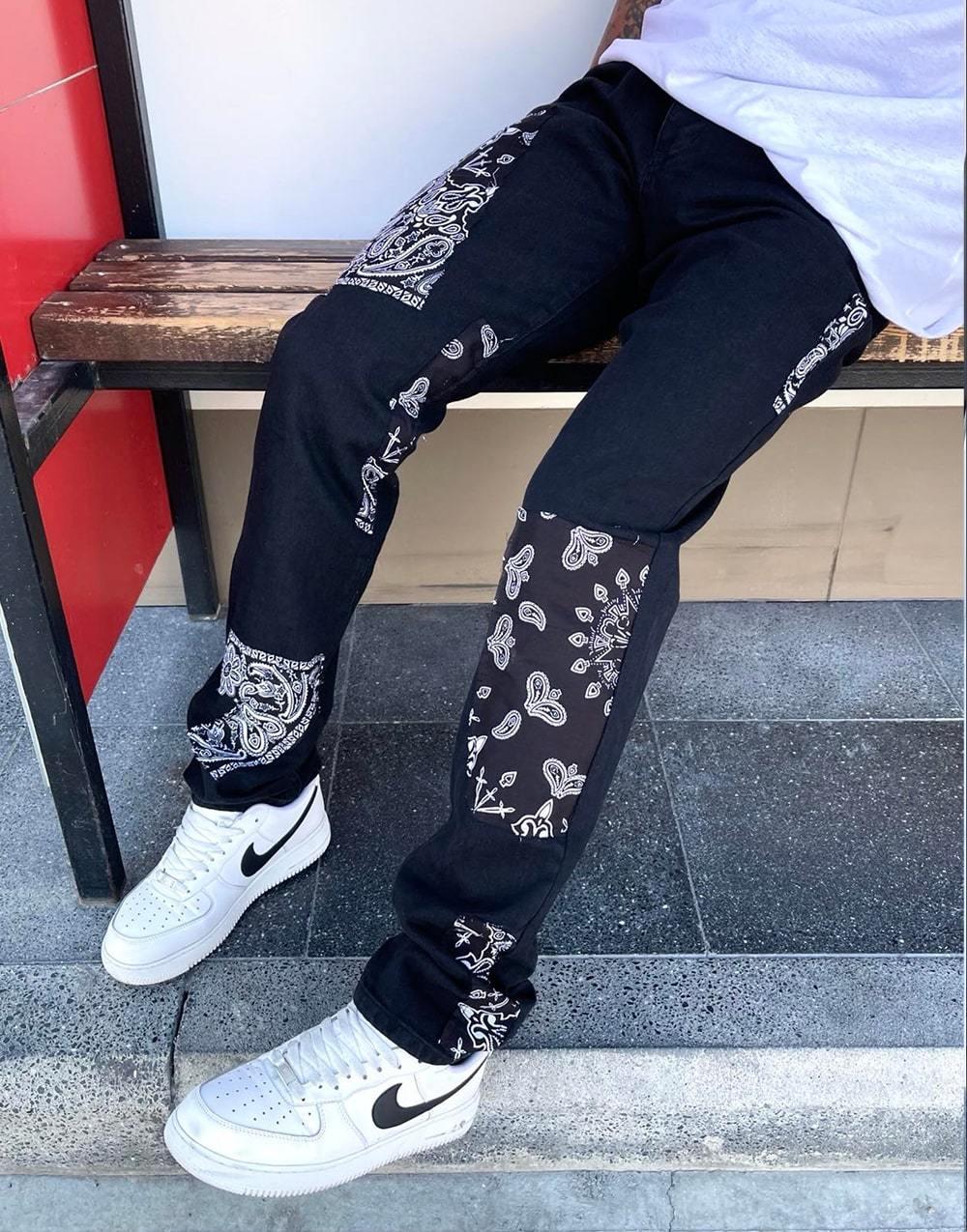 Vip Bandana Design Men's Jeans - STREETMODE ™