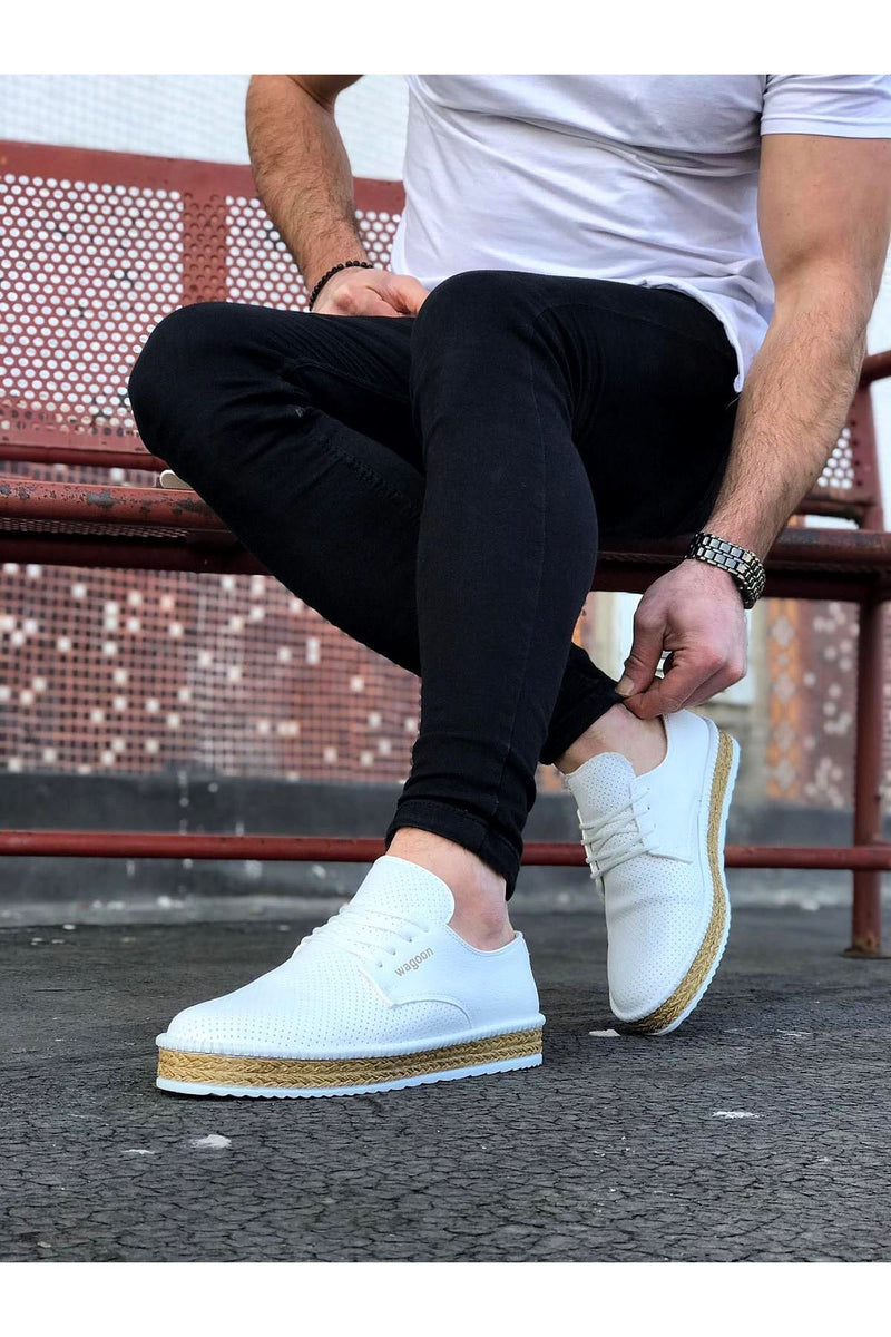 WG013 White Men's Casual Shoes - STREETMODE ™