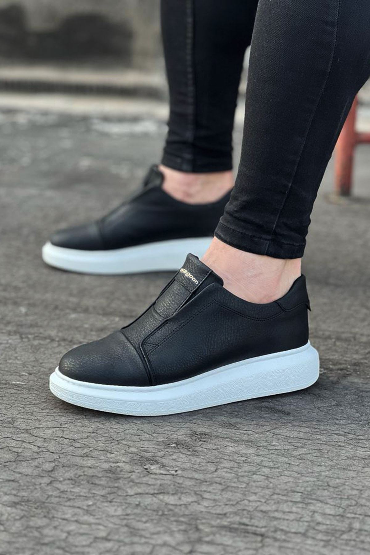 WG023 Black Daily Casual Men's Shoes