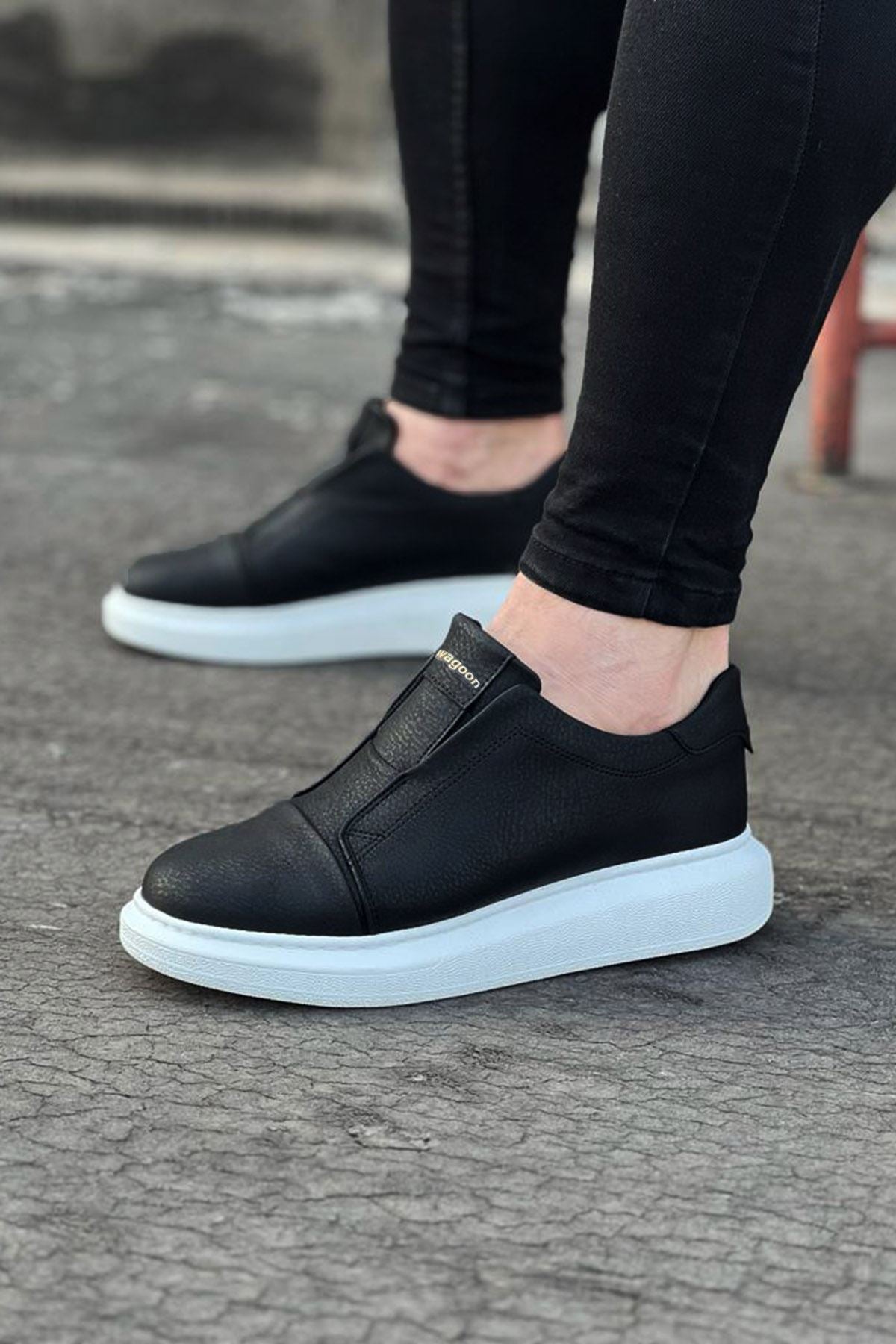 WG023 Black Daily Casual Men's Shoes - STREETMODE ™