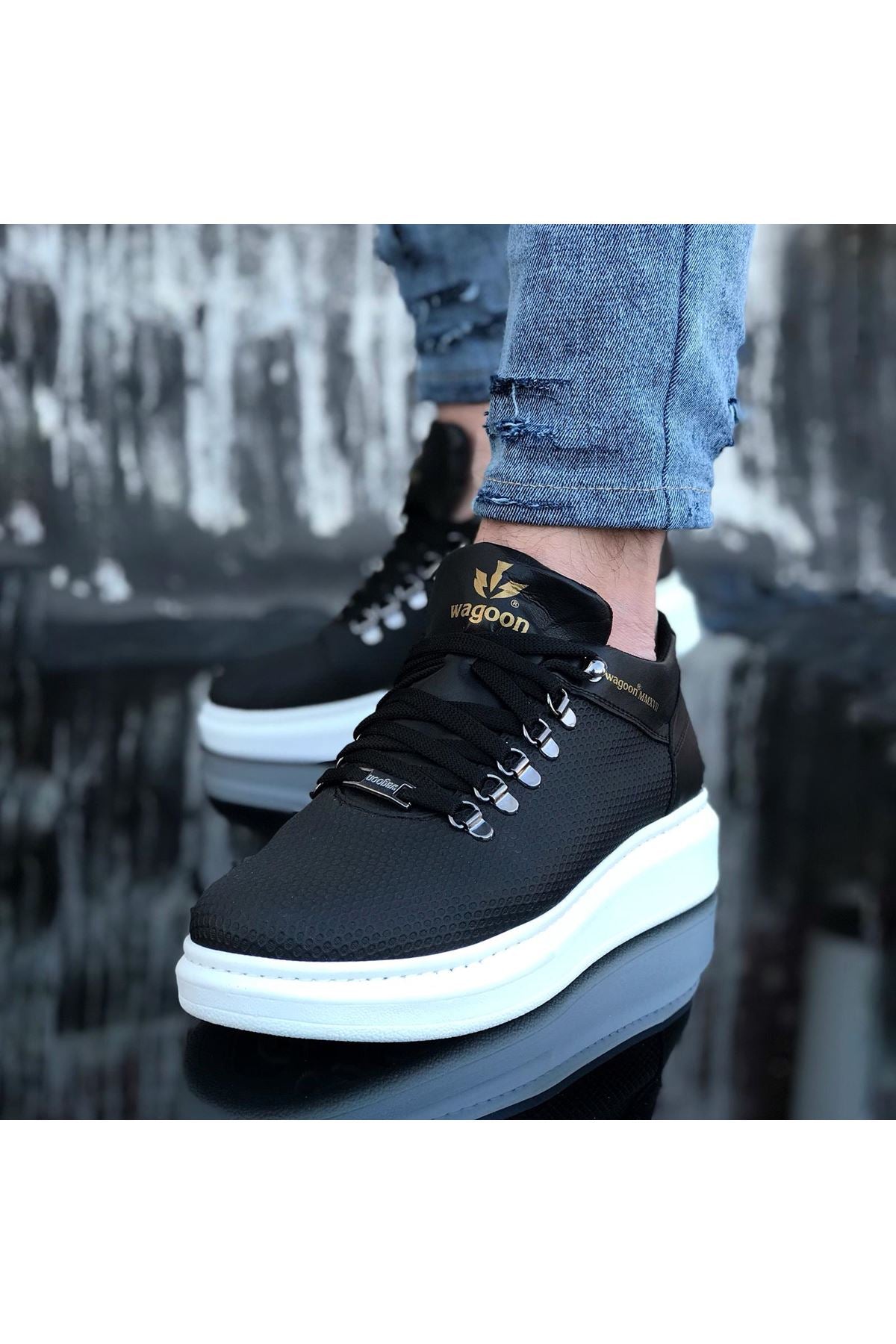 WG047 Black Men's Casual Shoes - STREETMODE ™