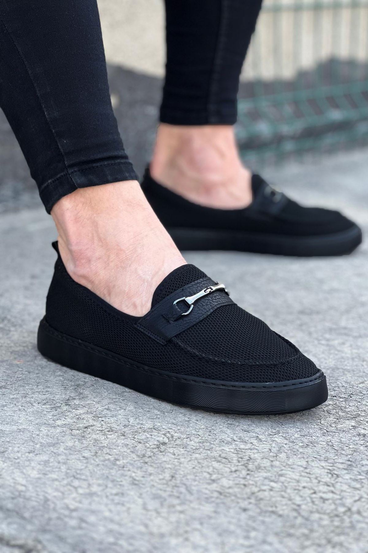 WG060 Charcoal Knitwear Ballerina Men's Casual Shoes - STREETMODE ™