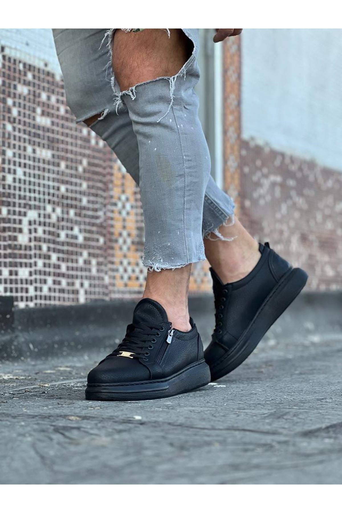 WG504 Black Men's Casual Shoes sneakers - STREETMODE ™