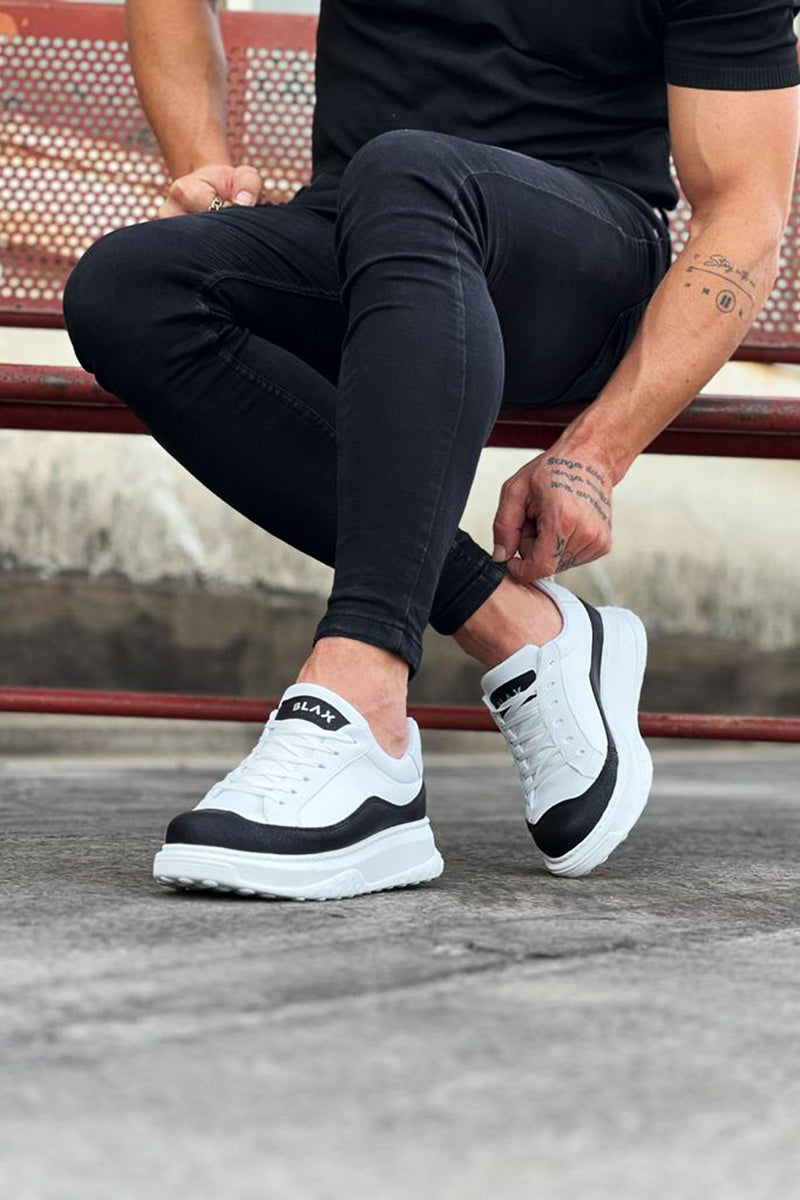 WG507 White Black White Men's Sneakers Shoes - STREETMODE ™