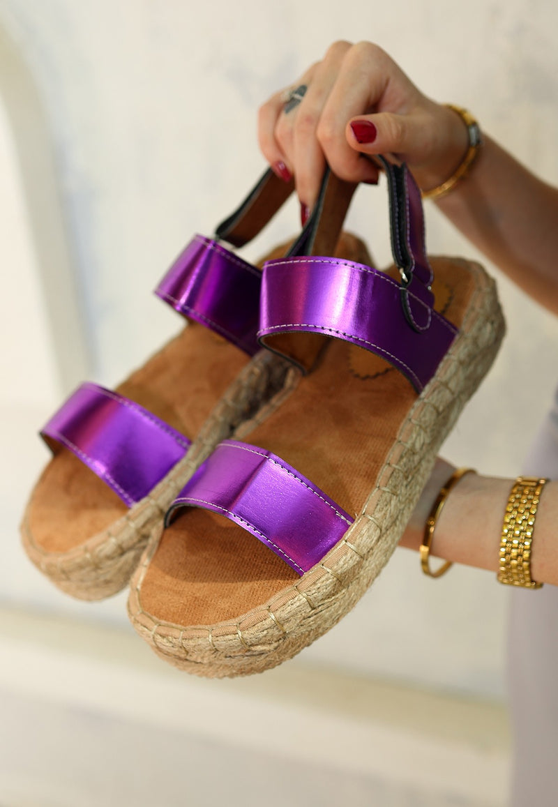 Women's Wery Purple Skin Velcro Sandals - STREETMODE ™