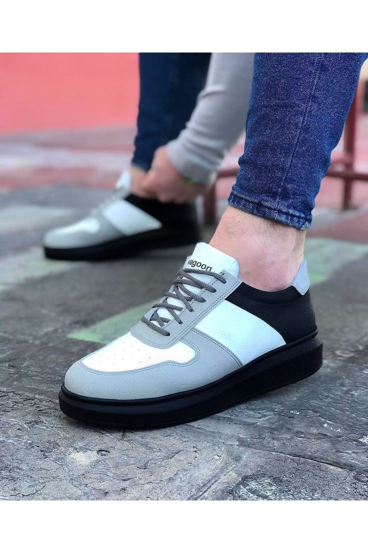 WG011 White Charcoal Men's Casual Shoes - STREETMODE ™