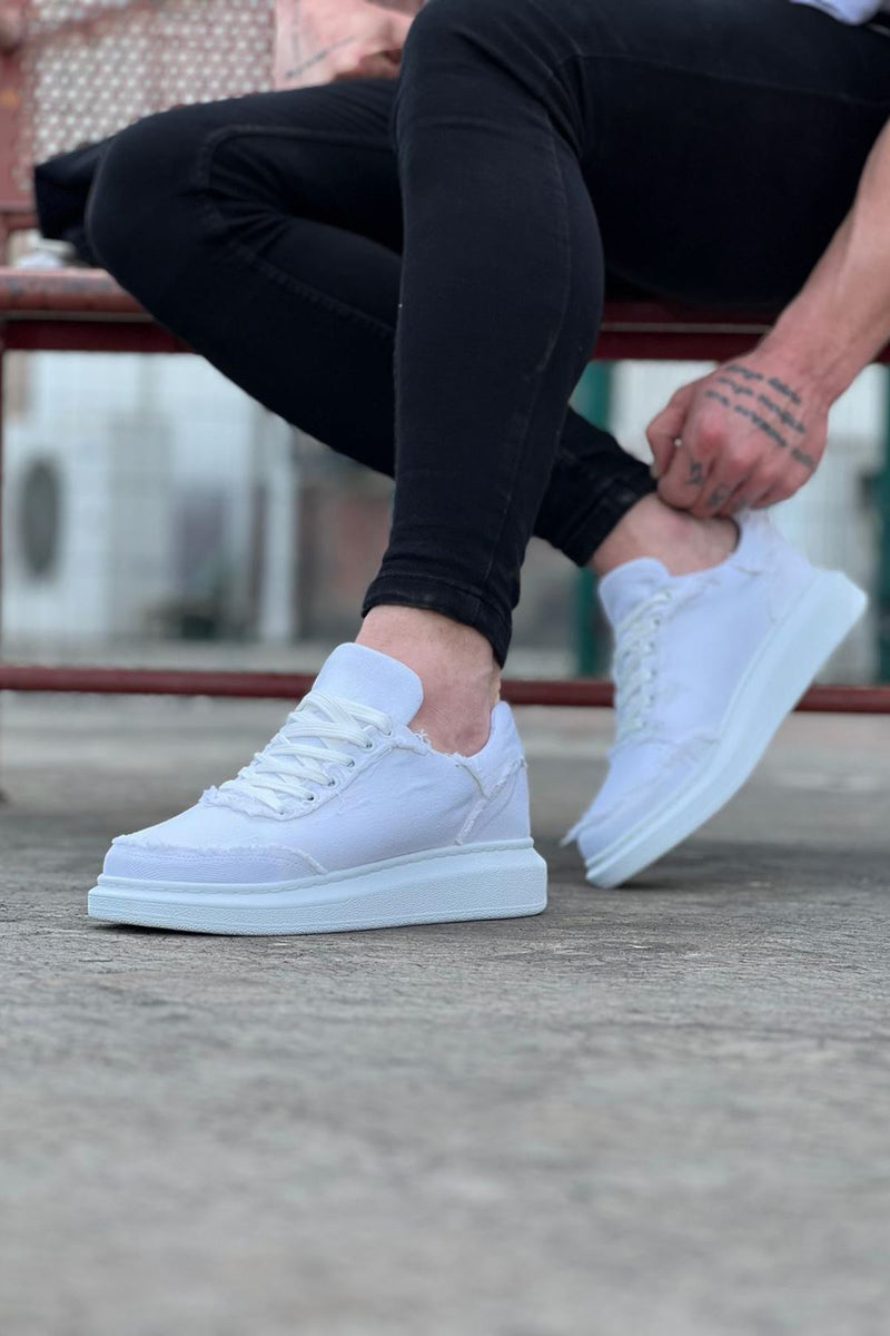 WG018 White High Sole Shoes - STREETMODE ™