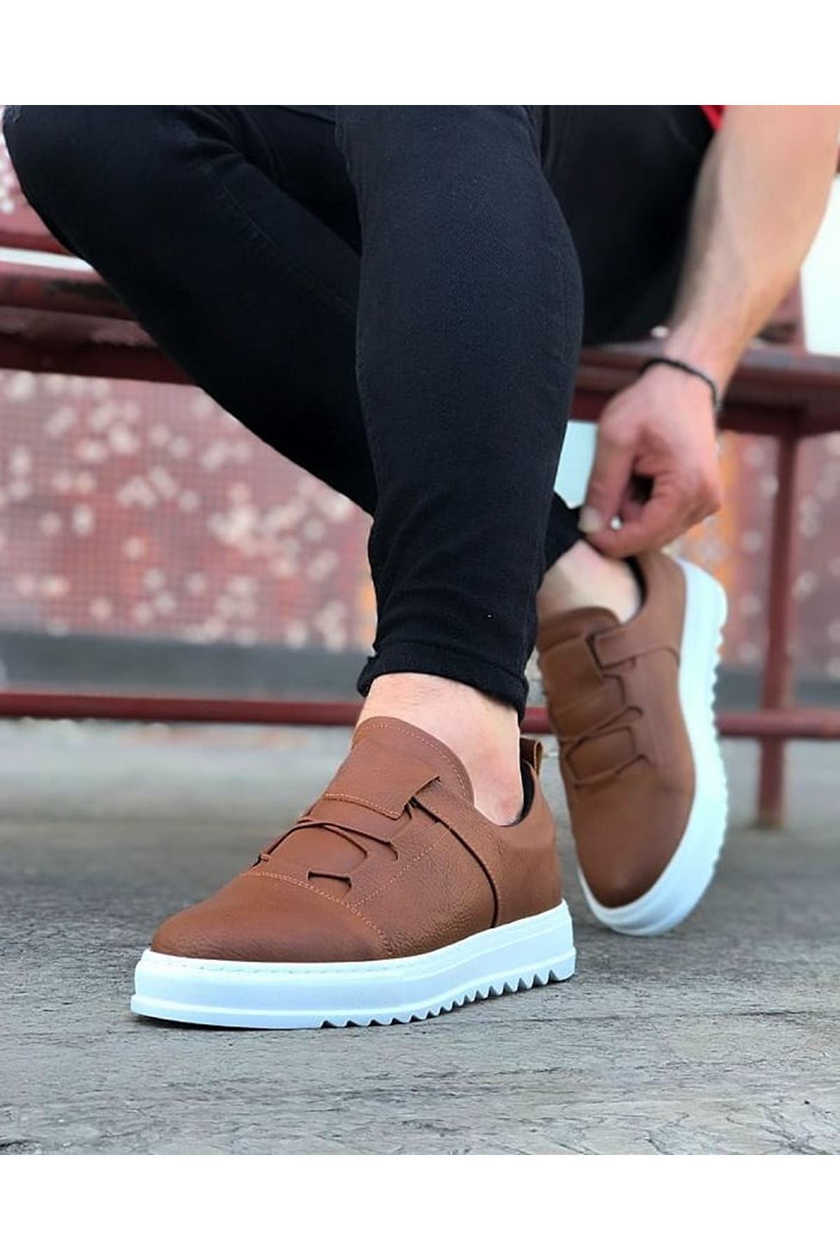 WG036 Tan Men's Casual Shoes - STREETMODE ™