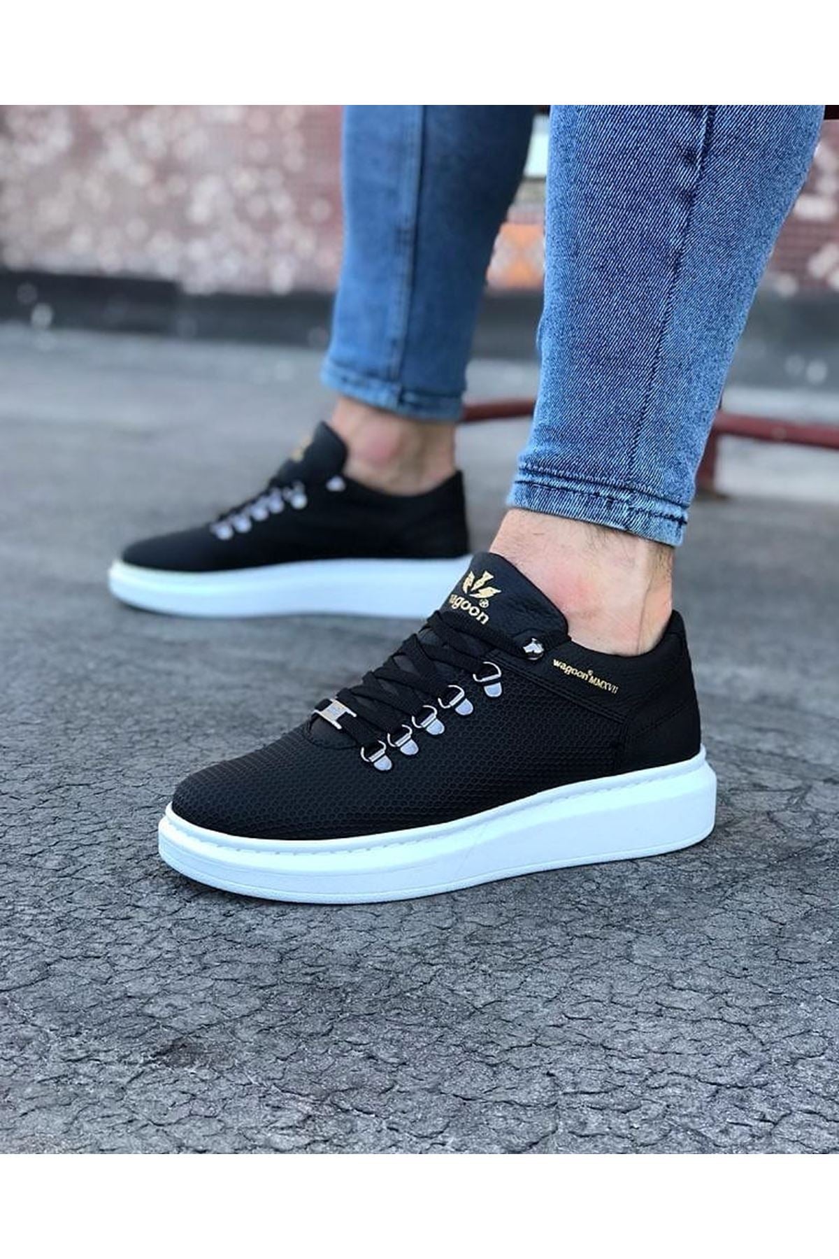 WG047 Black Men's Casual Shoes - STREETMODE ™