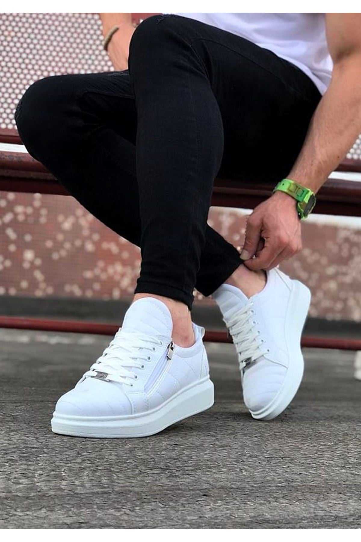WG502 White Men's Casual Shoes - STREETMODE ™