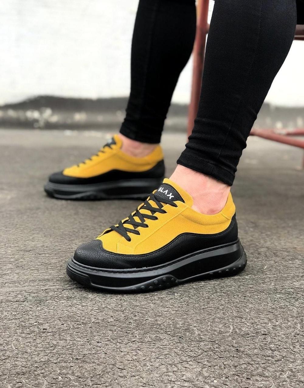 WG507 Charcoal Yellow Men's Shoes - STREETMODE ™