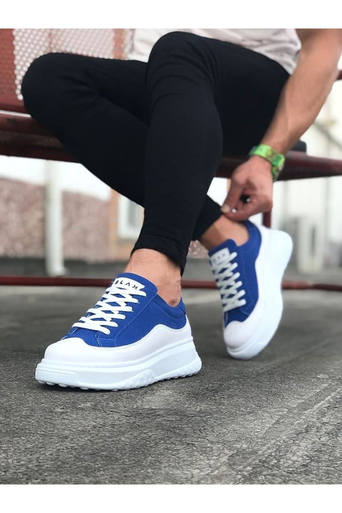 WG507 White Blue Men's Shoes - STREETMODE ™