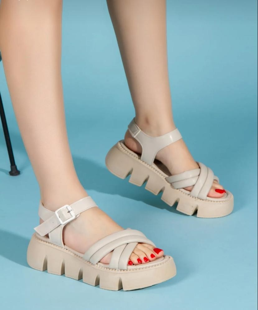 Women's Canda Cream Skin Sandals - STREETMODE ™