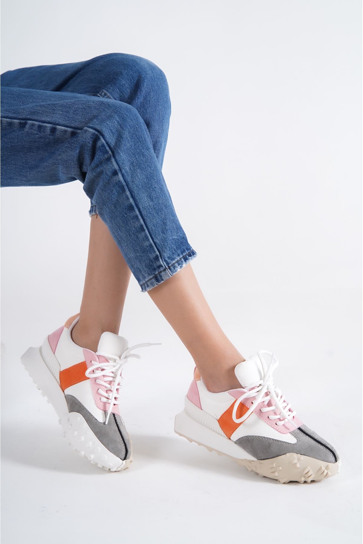 Women's DISA High-Sole Sports Sneakers Shoes - STREETMODE ™