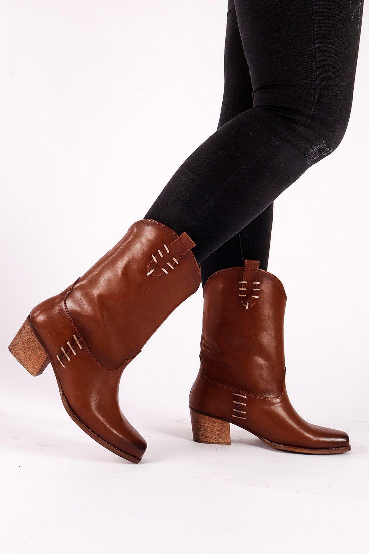 Agatha Women's Tan Skin Boots - STREET MODE ™
