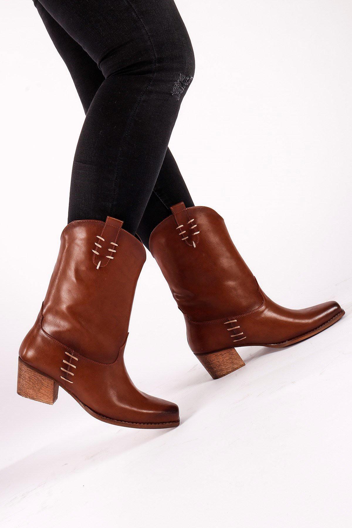 Agatha Women's Tan Skin Boots - STREET MODE ™