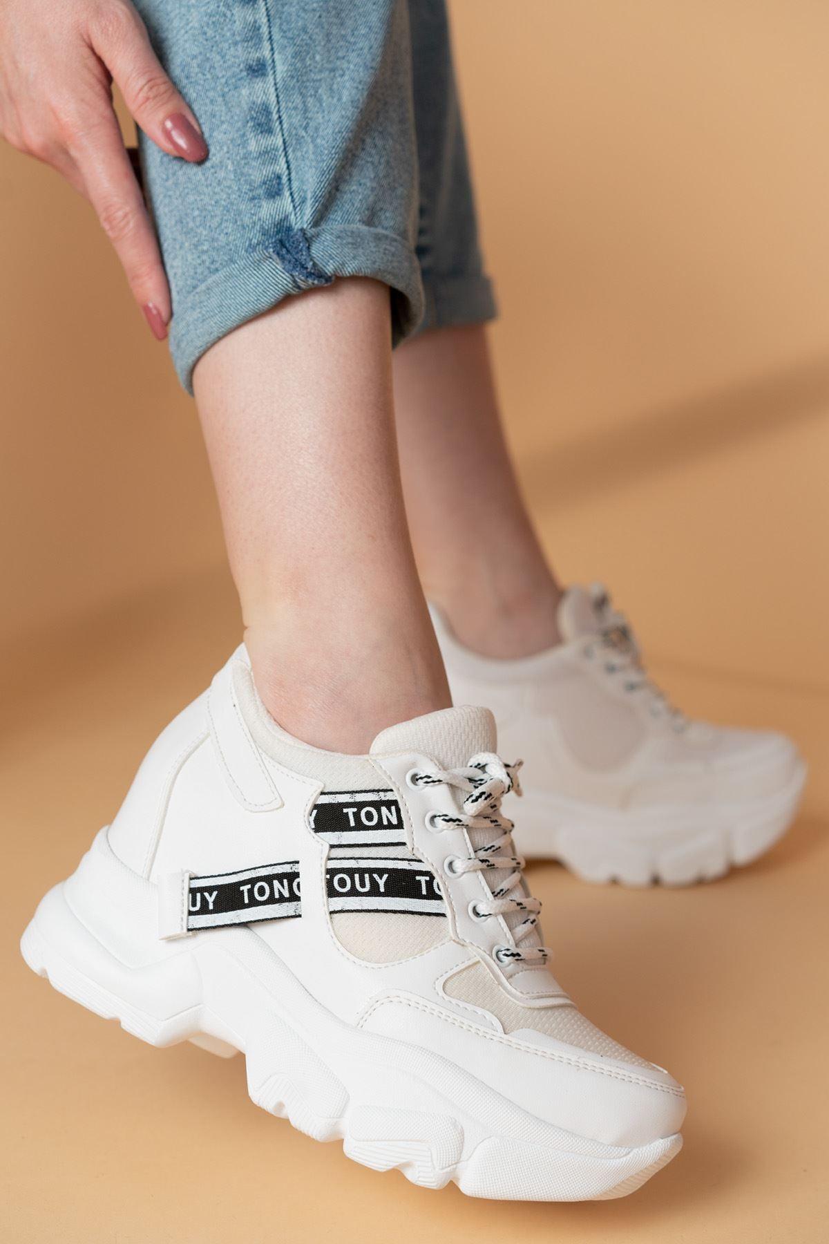 Reilo women's White Matte Leather Sneakers shoes - STREET MODE ™