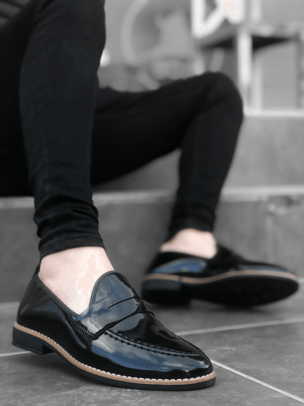 BA0009 Classic Corcik Skin Tassel Black Men Shoes - STREET MODE ™