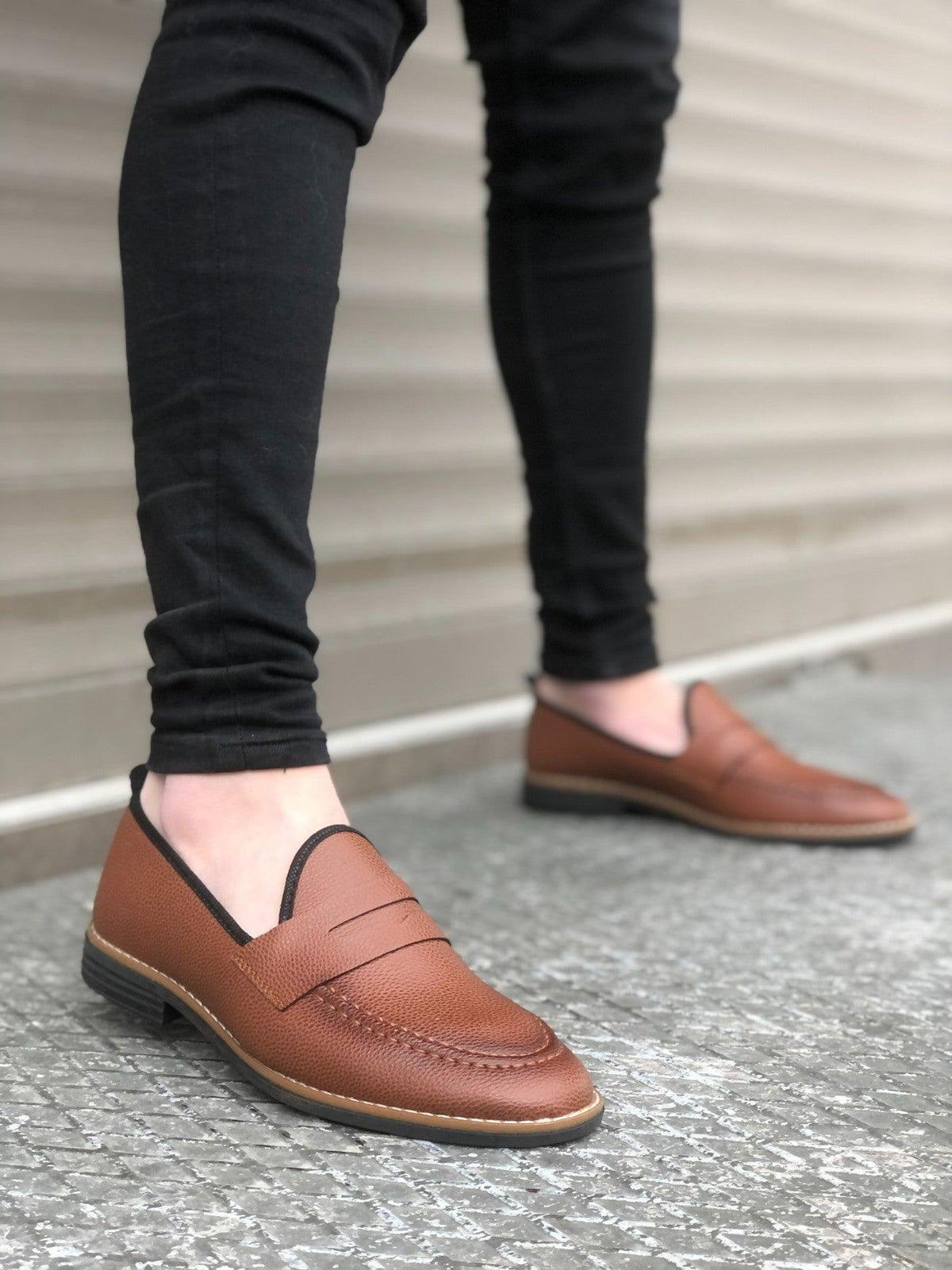 BA0009 Corcik Tan Leather Classic Men's Shoes - STREET MODE ™