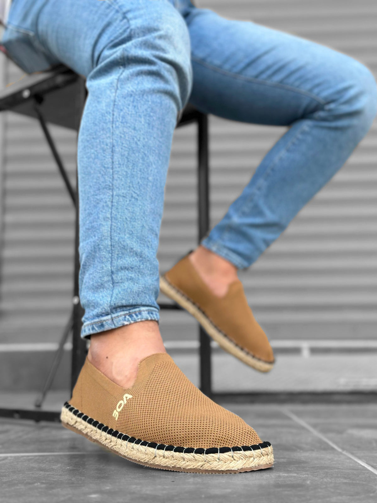 BA0224 Comfortable Flat Sole Espadrilles Knitted Knitwear Taba Casual Men's Shoes - STREET MODE ™